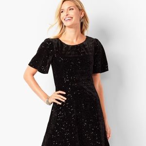 Talbots Black beaded dress